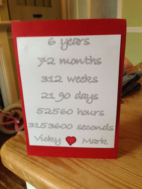 6 year anniversary ideas for him